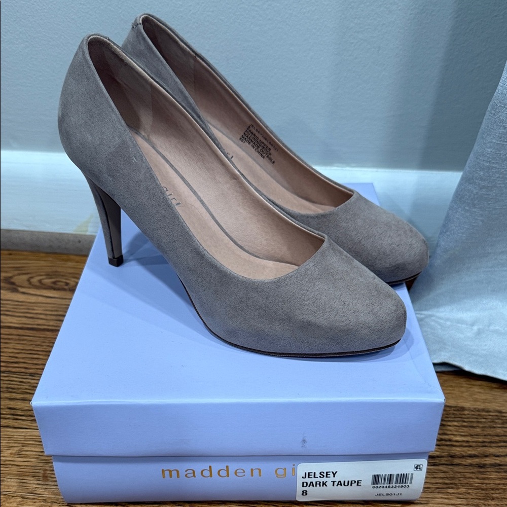 Madden Girl Dark Taupe Heels 8